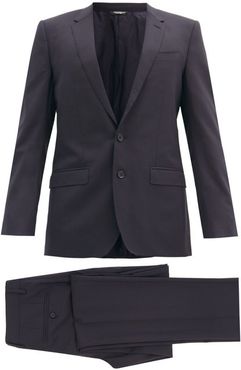 Martini-fit Virgin Wool-blend Crépe Two-piece Suit - Mens - Navy