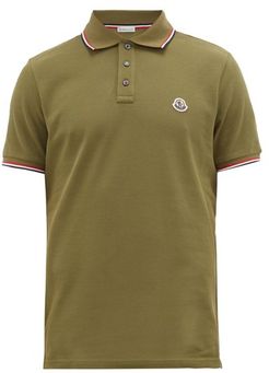 Logo-appliqué Cotton-piqué Polo Shirt - Mens - Khaki