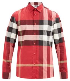 Somerton Nova-check Cotton-blend Poplin Shirt - Mens - Red Multi