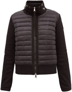 High-neck Quilted Down Cotton-blend Jacket - Womens - Black
