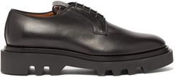 Tread-sole Leather Derby Shoes - Mens - Black