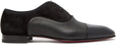 Greggo Panelled Leather Oxford Shoes - Mens - Black