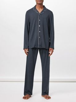 Marlowe Stretch-jersey Pyjamas - Mens - Grey