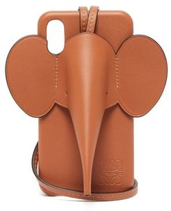 Elephant Iphone® Xs Max Leather Phone Case - Womens - Tan