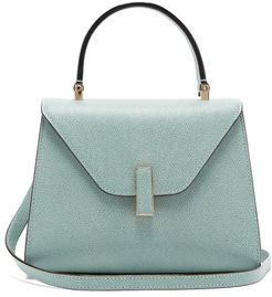 Iside Mini Grained-leather Bag - Womens - Light Blue
