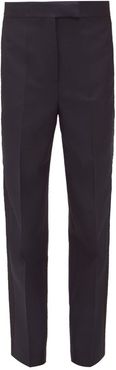 Metta Side Stripe Wool-blend Slim-leg Trousers - Womens - Navy