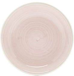 Brushed Ceramic Soup Plate - Light Pink