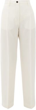 Mattia High-rise Gauze Trousers - Womens - White