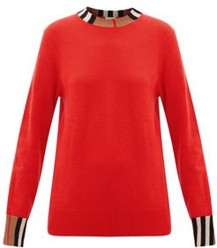 Eyre Icon-striped Cashmere Sweater - Womens - Red