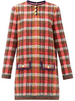 Silk-trim Wool-blend Tweed Mini Dress - Womens - Multi