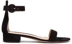 Portofino 20 Block-heel Suede Sandals - Womens - Black