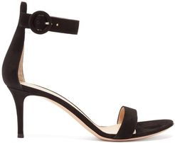 Portofino 70 Suede Sandals - Womens - Black