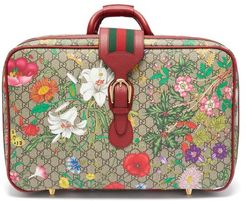 GG Flora Coated-canvas And Leather Suitcase - Womens - Multi