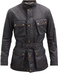 Trialmaster Belted Waxed-cotton Jacket - Mens - Black