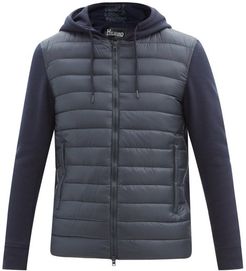 Jersey And Quilted Shell Track Top - Mens - Navy