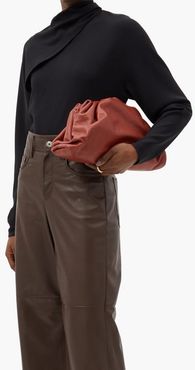 The Pouch Large Leather Clutch Bag - Womens - Mid Brown