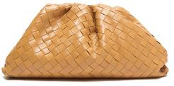 The Pouch Intrecciato Leather Clutch Bag - Womens - Tan