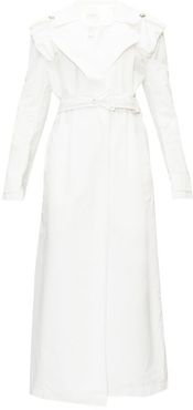 Belted Cotton Trench Coat - Womens - Ivory