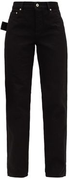 High-rise Slouchy-fit Straight-leg Jeans - Womens - Black