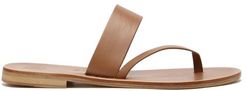 Alberta Leather Slide Sandals - Womens - Tan