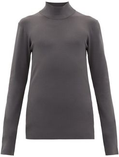 Technical Knit Roll-neck Sweater - Mens - Grey