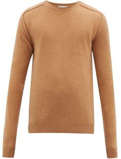 Monogram-intarsia Cashmere Sweater - Mens - Camel