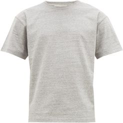 Logo-embroidered Cotton-jersey T-shirt - Mens - Light Grey