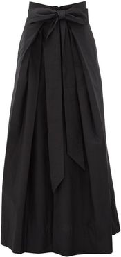 Avendon Tie-waist Cotton Maxi Skirt - Womens - Black