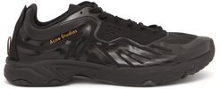 Panelled Faux-suede And Ripstop Trainers - Mens - Black