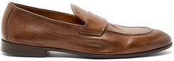 Vintage Leather Penny Loafers - Mens - Dark Brown
