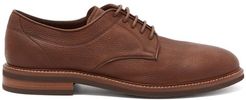 Unlined Leather Derby Shoes - Mens - Dark Brown