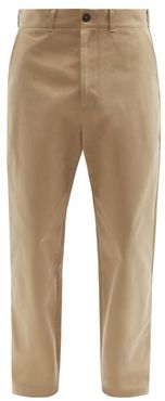 Tapered Cotton-twill Trousers - Mens - Beige
