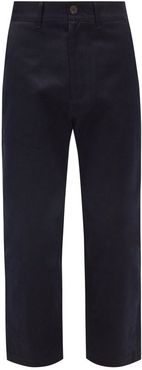Bill Cropped Cotton-twill Trousers - Mens - Navy