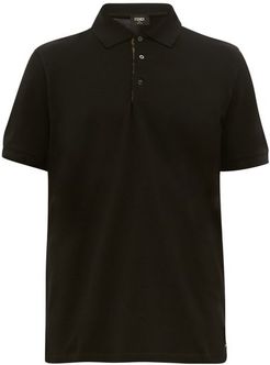 Ff-placket Cotton-piqué Polo Shirt - Mens - Black