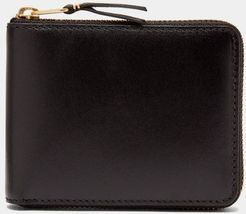 Zip-around Leather Bi-fold Wallet - Mens - Black