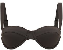 Underwired Balconette Bikini Top - Womens - Black