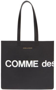 Logo-print Leather Tote Bag - Mens - Black