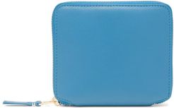 Zip-around Leather Wallet - Womens - Blue