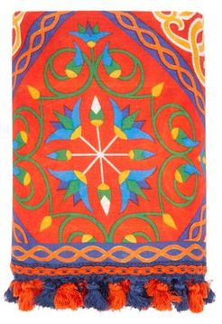 X Carolina Herrera 160cm X 200cm Tablecloth - Red Print