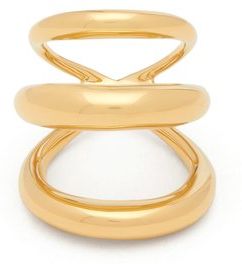 Echo Triple-band 18kt Gold-vermeil Ring - Womens - Gold