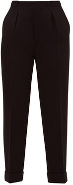 Horley Slim-leg Wool-crepe Trousers - Womens - Black