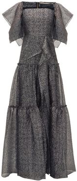 Rogers Draped Tiered Gown - Womens - Silver Multi