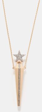 Diamond & 18kt Rose-gold Amulet Necklace - Womens - Rose Gold