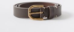 Slim Bridle-leather Belt - Mens - Brown