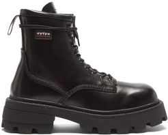 Michigan Raised-sole Leather Military Boots - Mens - Black