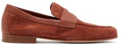 Hendra Suede Penny Loafers - Mens - Brown