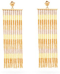 Rideaux Beaded-tassel Earrings - Womens - Orange