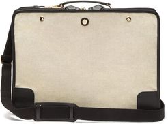 Stowaway Leather-trimmed Canvas Suitcase - Womens - Black Multi