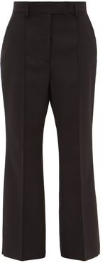 Patrina Flared Wool-blend Trousers - Womens - Black