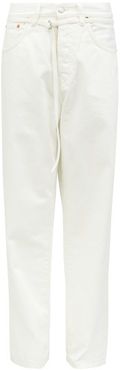 1991 Toj Belted High-rise Straight-leg Jeans - Womens - White